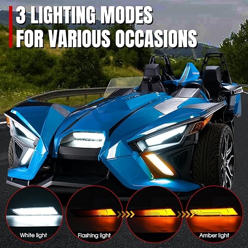 Miniatura 6 de A & UTV PRO Kit de luz de panel inferior para Polaris Slingshot S GT R SL SLR 2020 2021 2022 2023 2024, luz diurna DRL y accesorios de luz