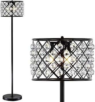 Jonathan Y Jyl9000b Elizabeth 60 Crystal Metal Led Floor Lamp Contemporary Transitional For Bedroom Living Room Bronze Amazon Com