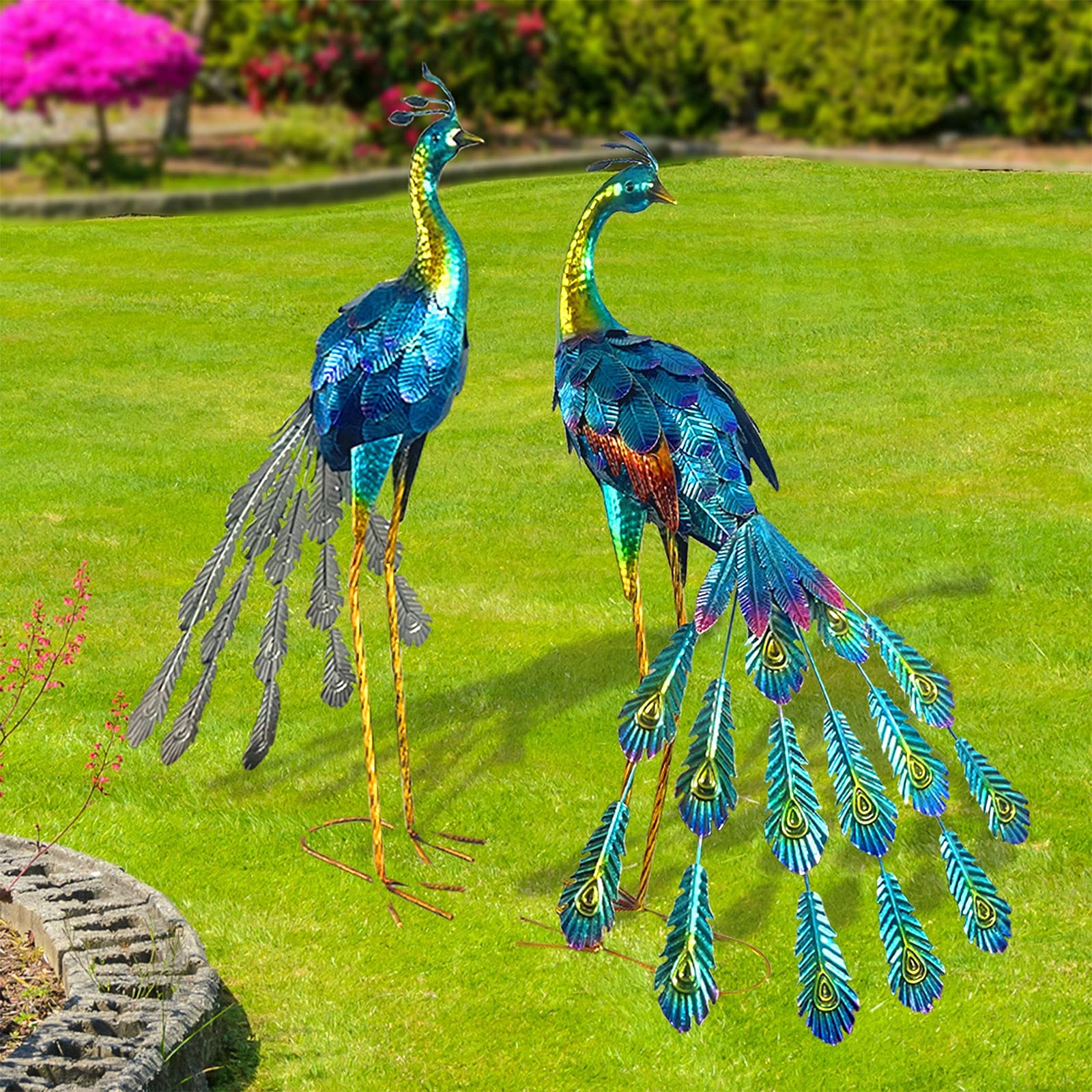 Gartenfigur Pfau