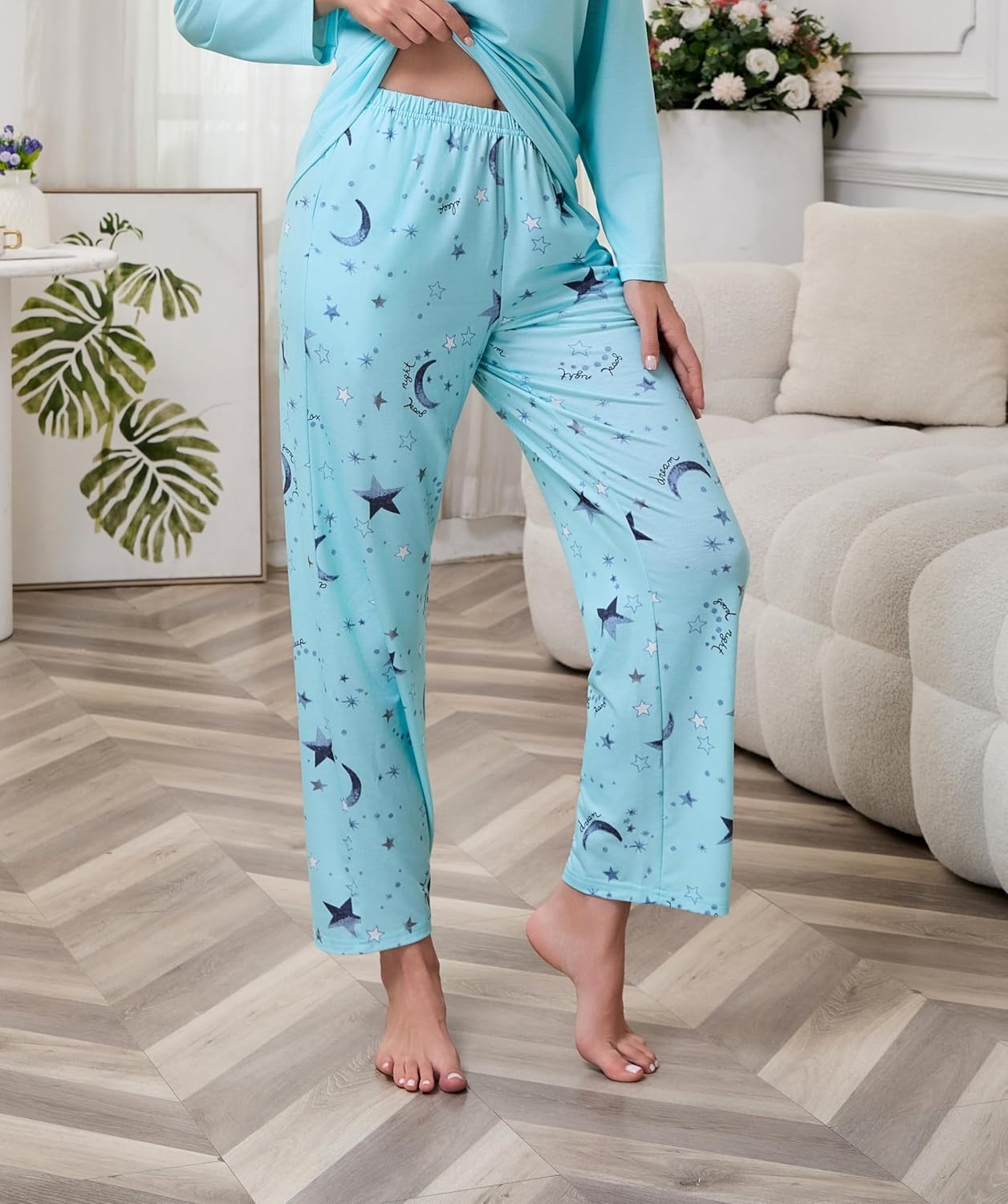 3 Pack: Women's Pajama Pants, Comfy Casual Pajama Bottoms Print Sleep Pants Sleepwear, S-2XL - Image 2