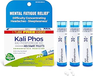 Boiron Kali Phosphoricum 30C Homeopathic Medicine for Headaches, Sleeplessness, Mental Fatigue, and Concentration Difficul...