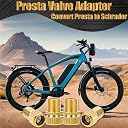 US1984 Brass Presta Valve Adapter, Convert Presta to Schrader Adaptor, Inflate Tire Using Standard Pump or Air Compressor for All Types of Bikes, e-Bikes, e-Scooters, Motocycle and Cars 1pcs gallery image