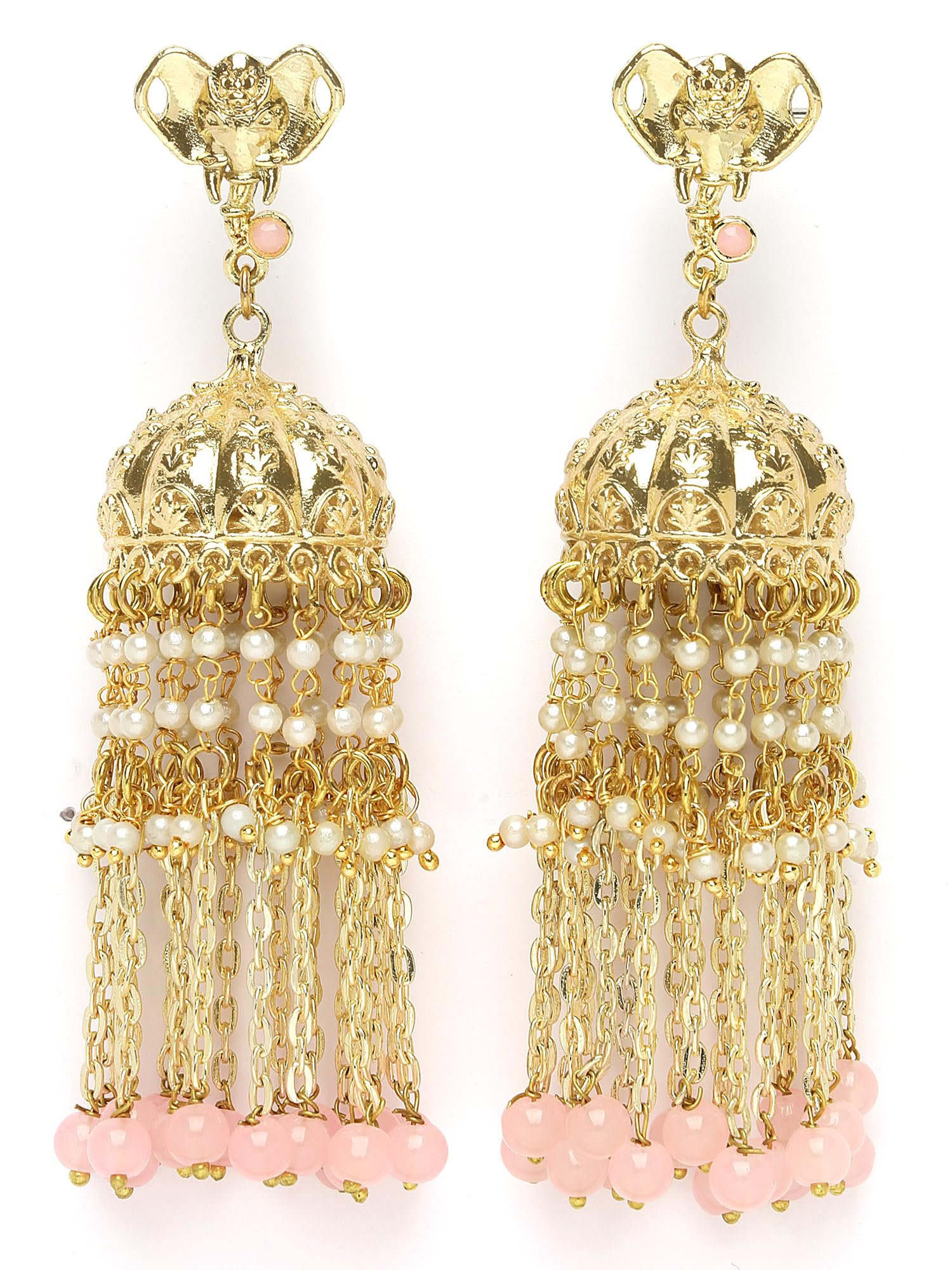 See full amazon price history chart for Karatcart Elephant Design Gold Plated Pink Beads Kundan Tassel Chain Jhumki Earrings for Women Karatcart Elephant Design Gold Plated Pink Beads Kundan Tassel Chain Jhumki Earrings for Women (B0D2P6WFM1) Amazon Price History, Amazon Price Tracker