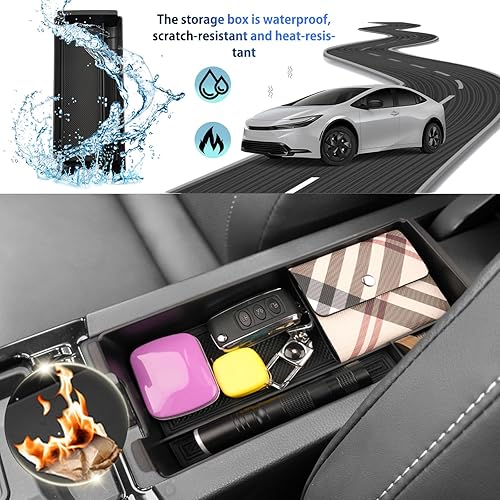 Miniatura 2 de SHAOHAO Bandeja organizadora de consola Toyota Prius 2023 2024, para Toyota Prius 2023 2024 Accesorios Bandeja de consola 2023 2024 Prius LE XLE