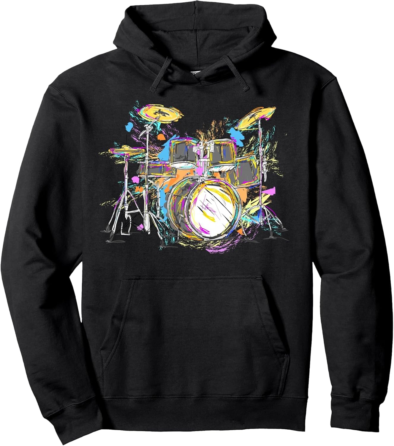 Abstract art drums musician music band throne noose Pullover Hoodie
