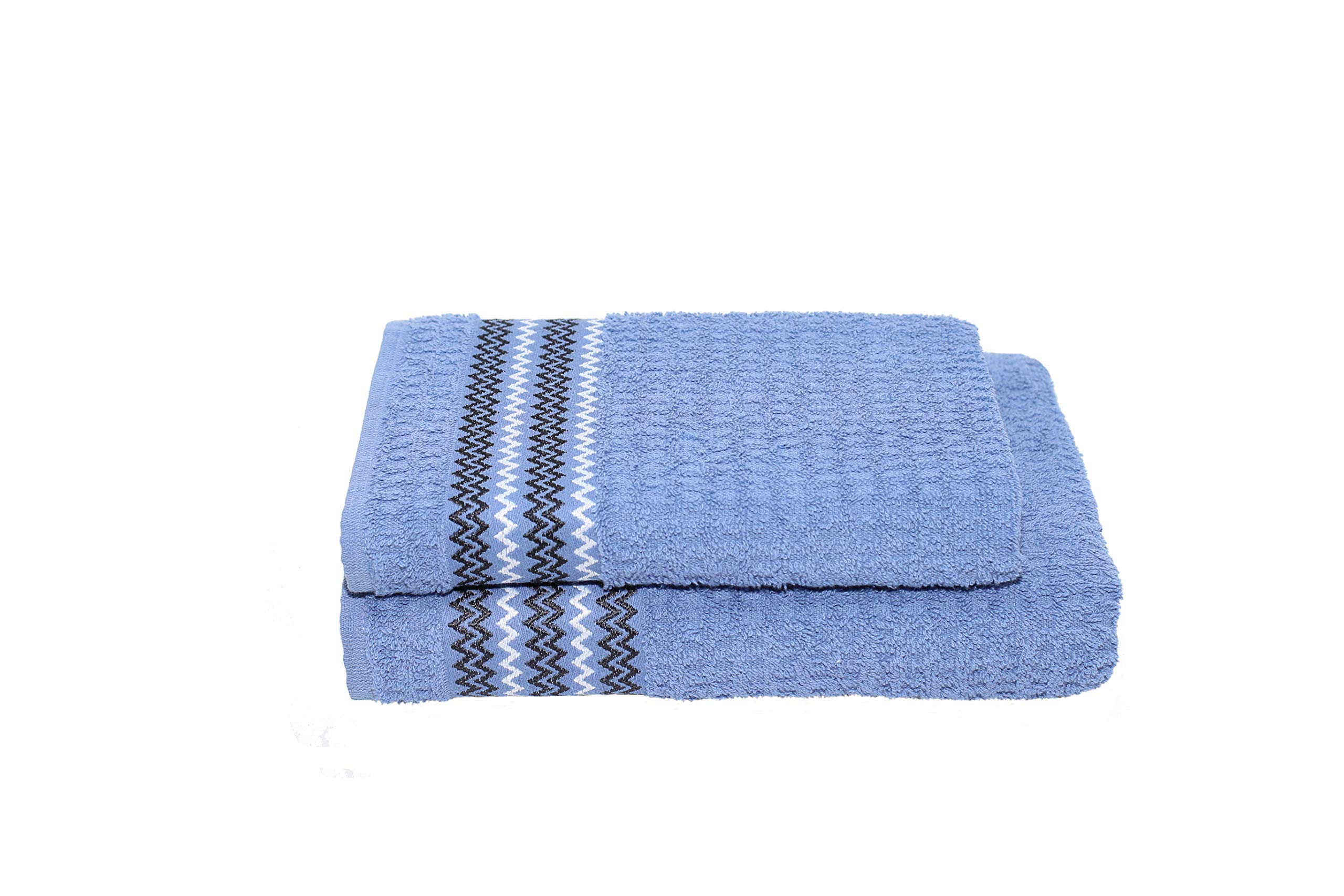 Éponge Kate Italian Bed Linen en motif zigzag noir et blanc pour le bain