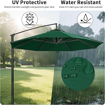 Replacement Parasol Canopy for 2.7m 8 Ribs Diameter Patio Umbrella