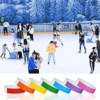 Vista 5 de 700 pulseras para eventos, muñequeras de papel de neón, pulseras de identificación, pulseras de brazo para eventos, pulseras de papel, pulseras