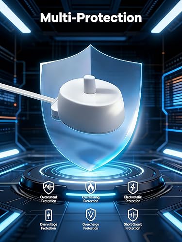 Miniatura 3 de Cargador de repuesto para cepillo de dientes Philips Sonicare 4100 6100 5100 HX3000 HX8000 HX9000 - Cable de alimentación de base de carga