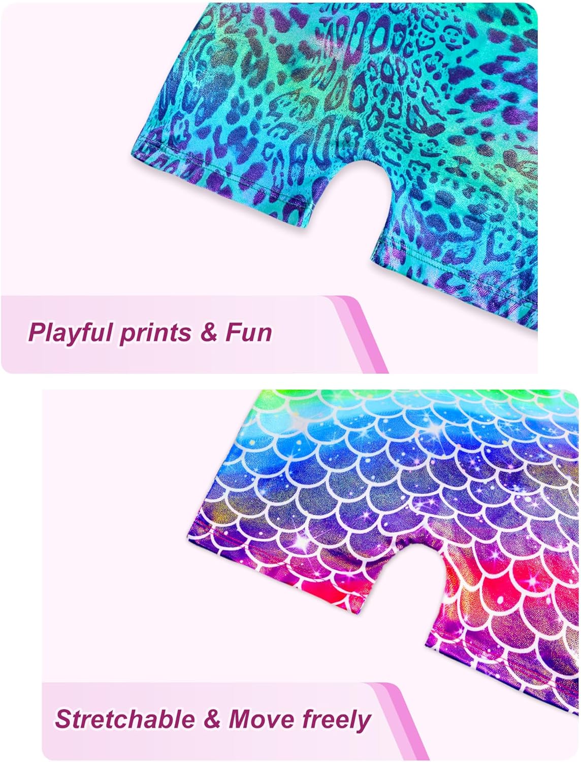 Snowheart Gymnastics Leotards for Girls - 2 Pack of Sparkly One-Piece Pro Kids Unitard Biketards with Shorts for Ages 2-9 - Image 4