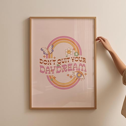 Retro Quote Wall Print, Groovy, Positive Quote Print Wall Decor Art Retro Art 90S Poster Poster Groovy Positive Decor 90S,131