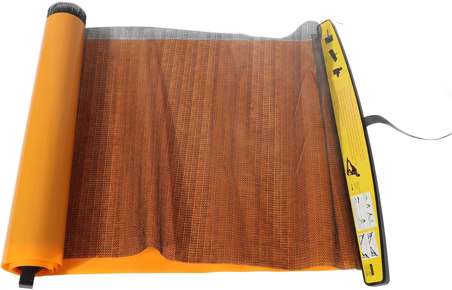 Workout Sliding Board, Exercise Slide Board for Indoor Outdoor Fitness, 2 Meter Orange Basic Style with End Stops for Speed Balance Training on Carpet Tile Wood Floor