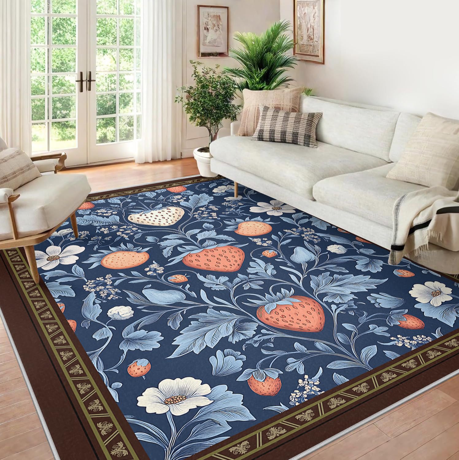 Moquette douce 140x200cm à poil bas anti-poussière tapis de lit