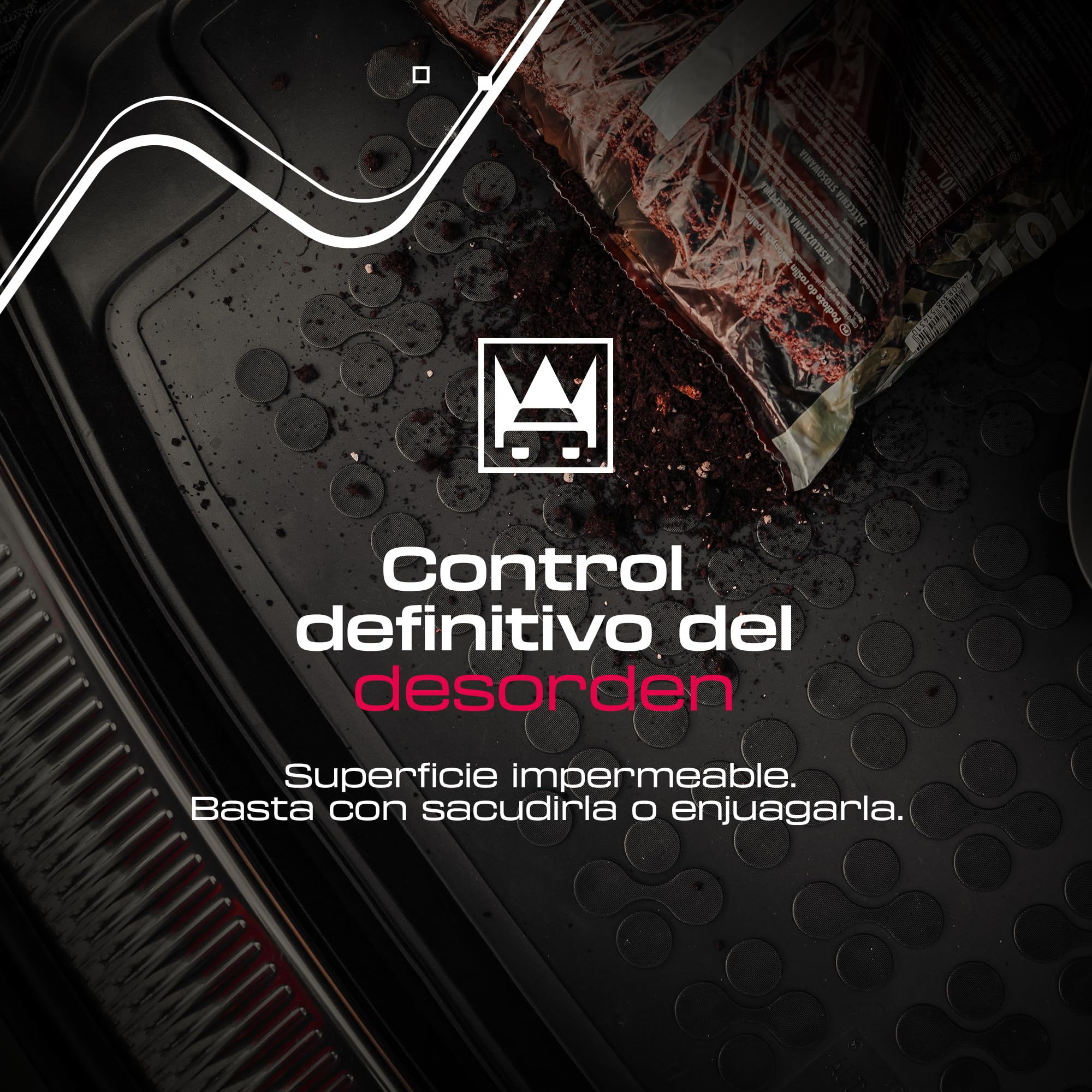 MOTOS Set de alfombrillas de goma y alfombrillas de maletero adecuado para BMW Serie 2 U06 desde 2021 Mejora la comodidad de tus viajes con la alfombrilla antideslizante para coche - alfombrillas para