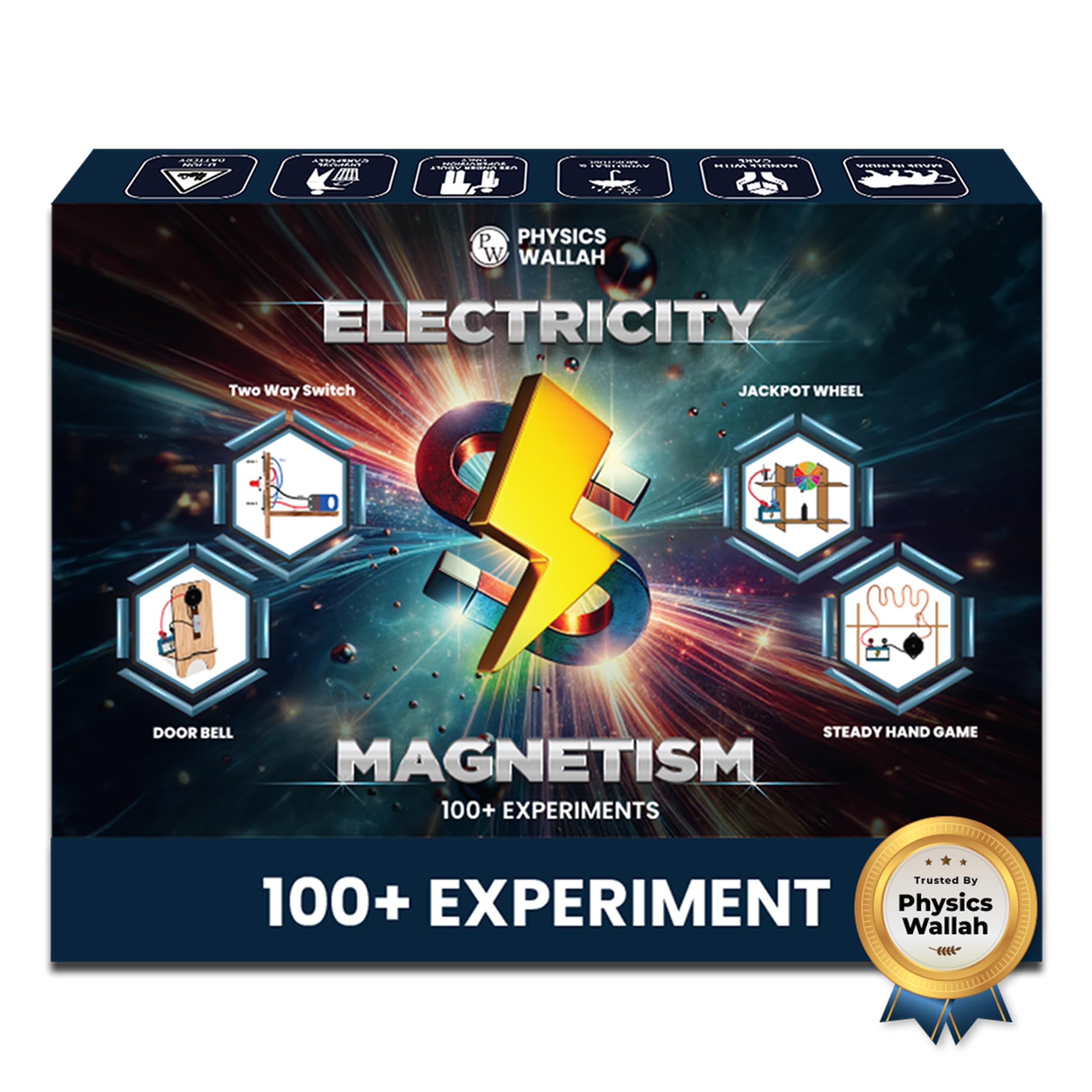 Physics Wallah Science Experiment Kit of Electricity and Magnetism for Girls and Boys Age 6,7,8,9,10,11,12,13,14 Years Old, Science Kit for Birthday Gifts for Kids,100+ Electricity Magnetism Project (B0DFPJYP3S) Amazon Price History, Amazon Price Tracker