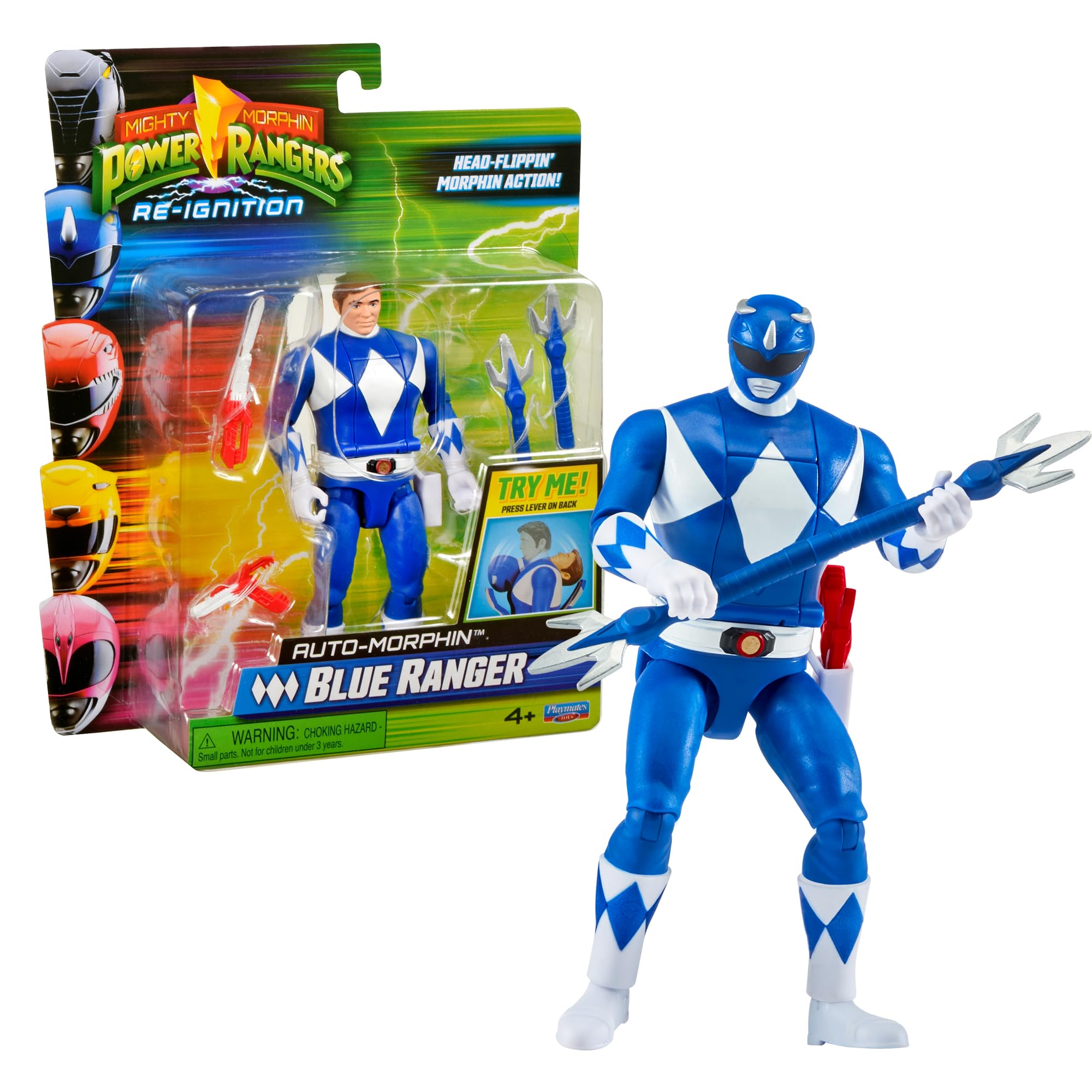 Power Rangers, Figura articulada, 15 cm, Ranger Azul, 4+, PWG074