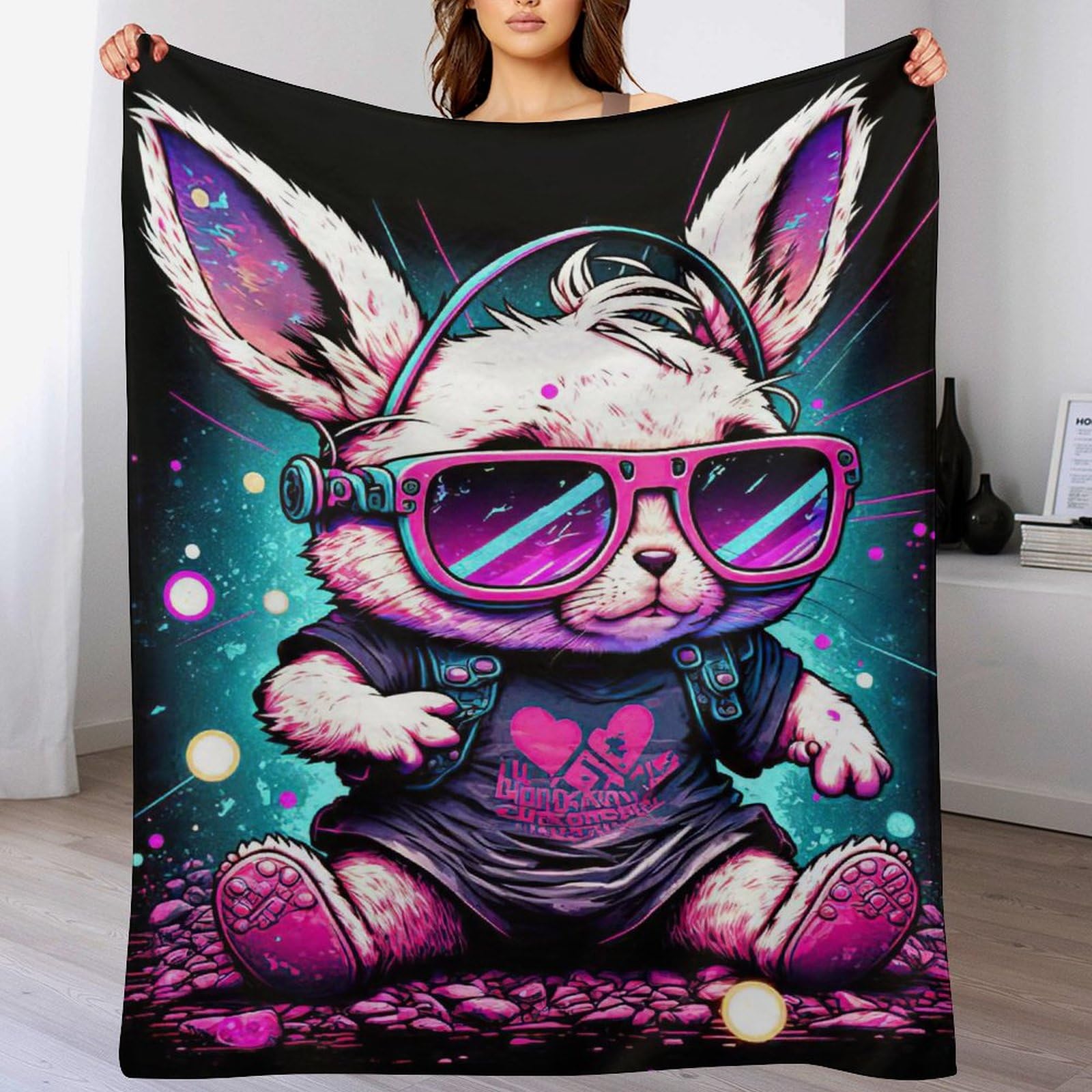 Couverture Lapin Douillette et Moelleuse Haute Densité