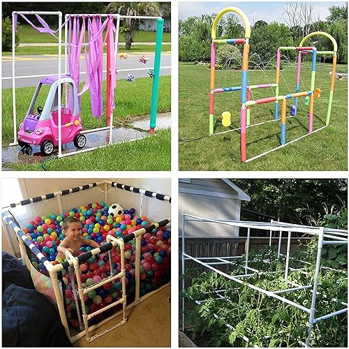 Miniatura 8 de 2 vías 1 pulgada 45 grados PVC codo montaje (NSF-pw), accesorios de esquina de PVC de grado de muebles para muebles de construcción DIY SCH40