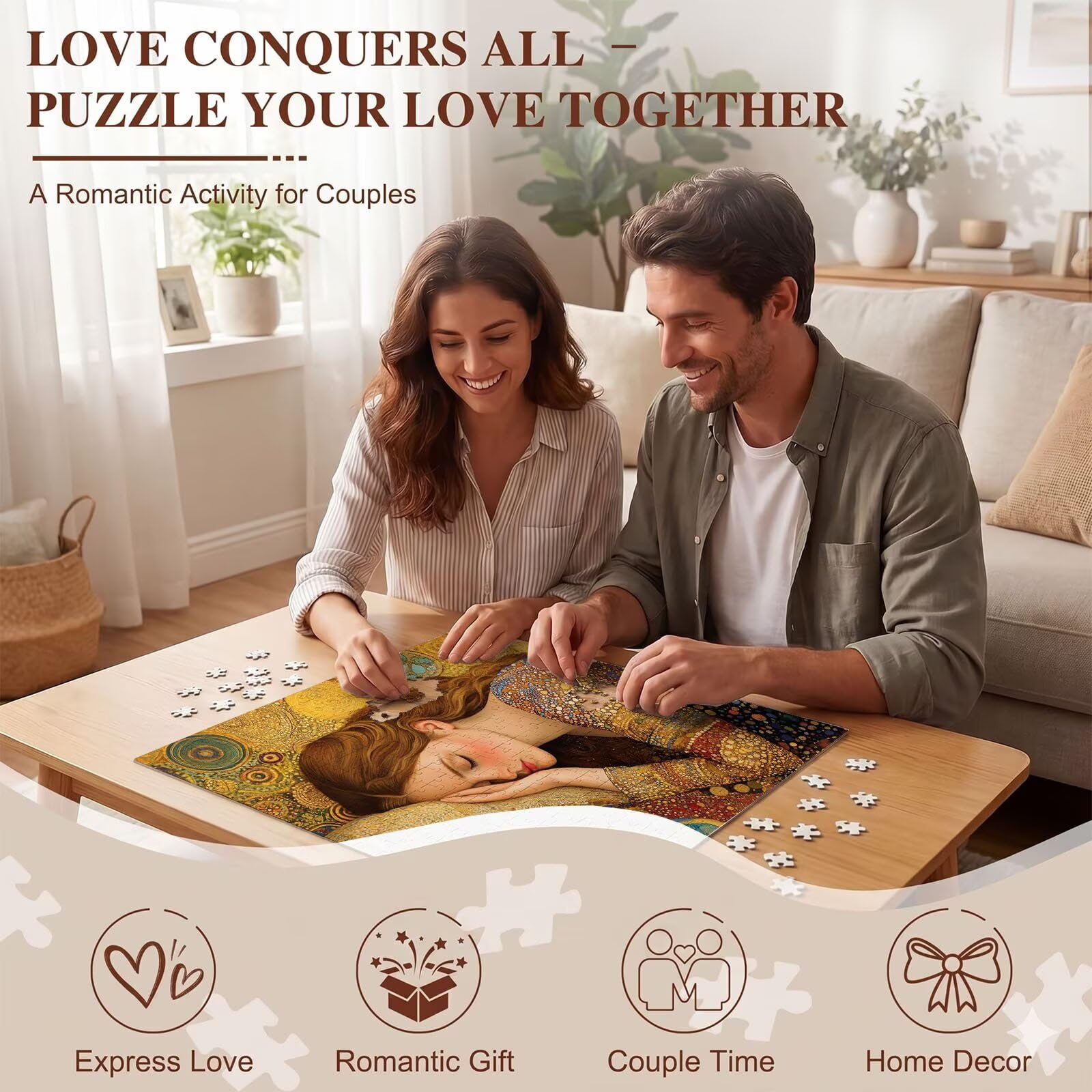 Bellezza astratto Puzzle 1500 Pezzi per Adulti, Puzzle in Legno - Collezione Classica con Poster Incluso - Sfida di Concentrazione e Passatempo Antistress, Gioco per Famiglia, 87 x 57 cm f0-742