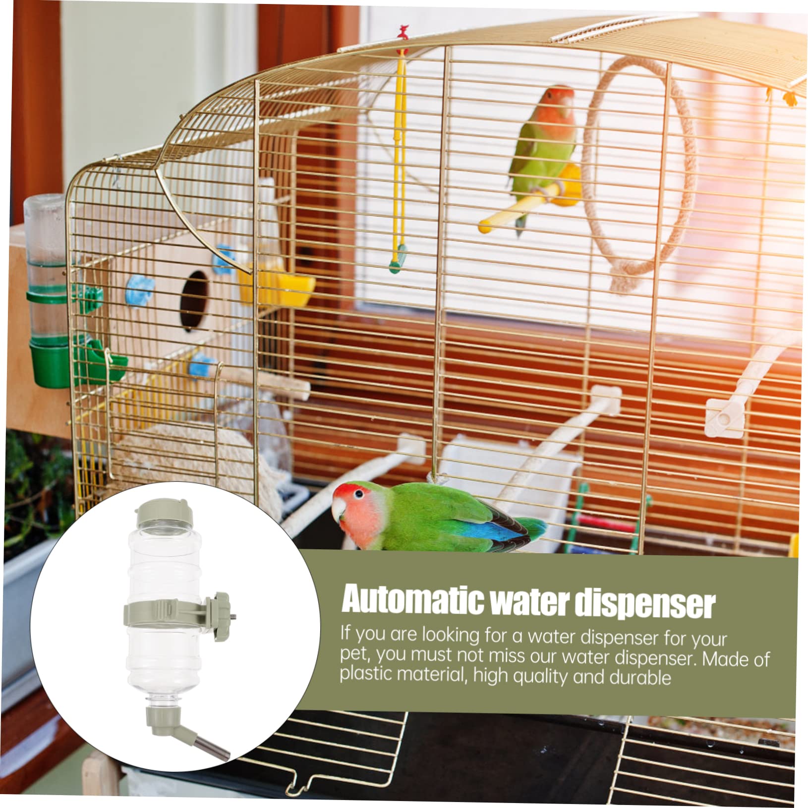 VICASKY 1Pc Hanging Pet Water Dispenser Automatic Feeder for Cats Dogs Rabbits Water Bottle for Hydration Without Mess Pet Supplies