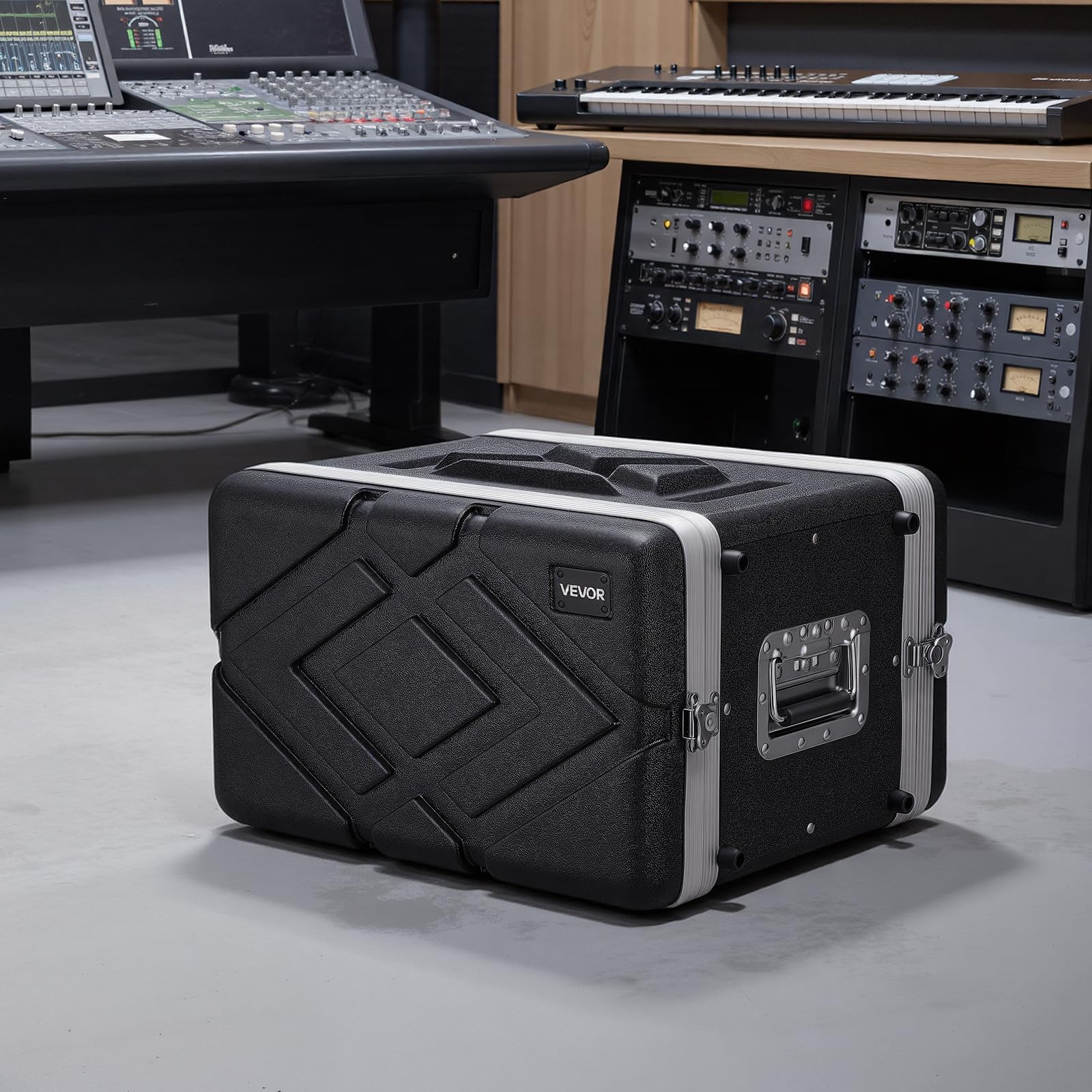 VEVOR Armadio Rack per Server 6U, Armadio per Amplificatori Processori Controller Profondità 31 cm in ABS Chiusura a Vite Incassate Pannelli Anteriori Posteriori Rimovibili, Profondità Interna 29 cm