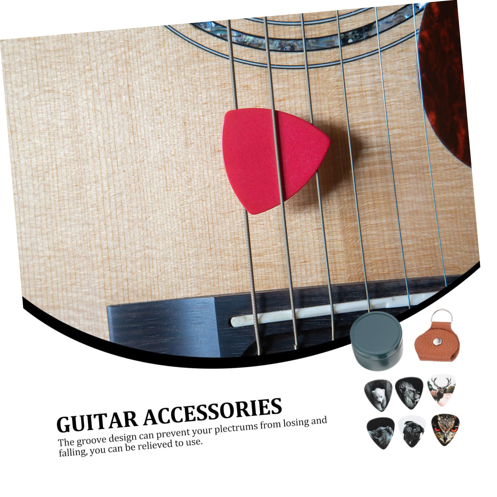 ifundom 4sets Plettri Per Chitarra Celluloide Con Design Creativo Accessori Per Chitarra Acustica Ed Elettrica Facili Da Trasportare e Maneggiare Per Musicisti Di Tutti