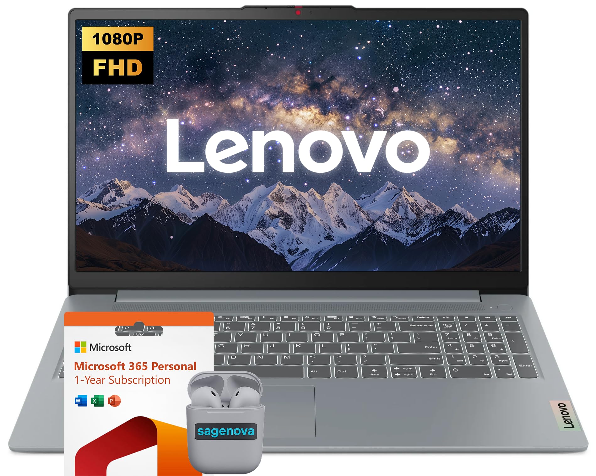 Lenovo IdeaPad Laptop Computer, 15.6" FHD IPS Touchscreen Laptop, Intel Core i5 10-Core, 16GB RAM 1TB Storage (512GB SSD+512GB Docking Station Set), Win 11 Home, SageNova Earphones, Abyss Blue