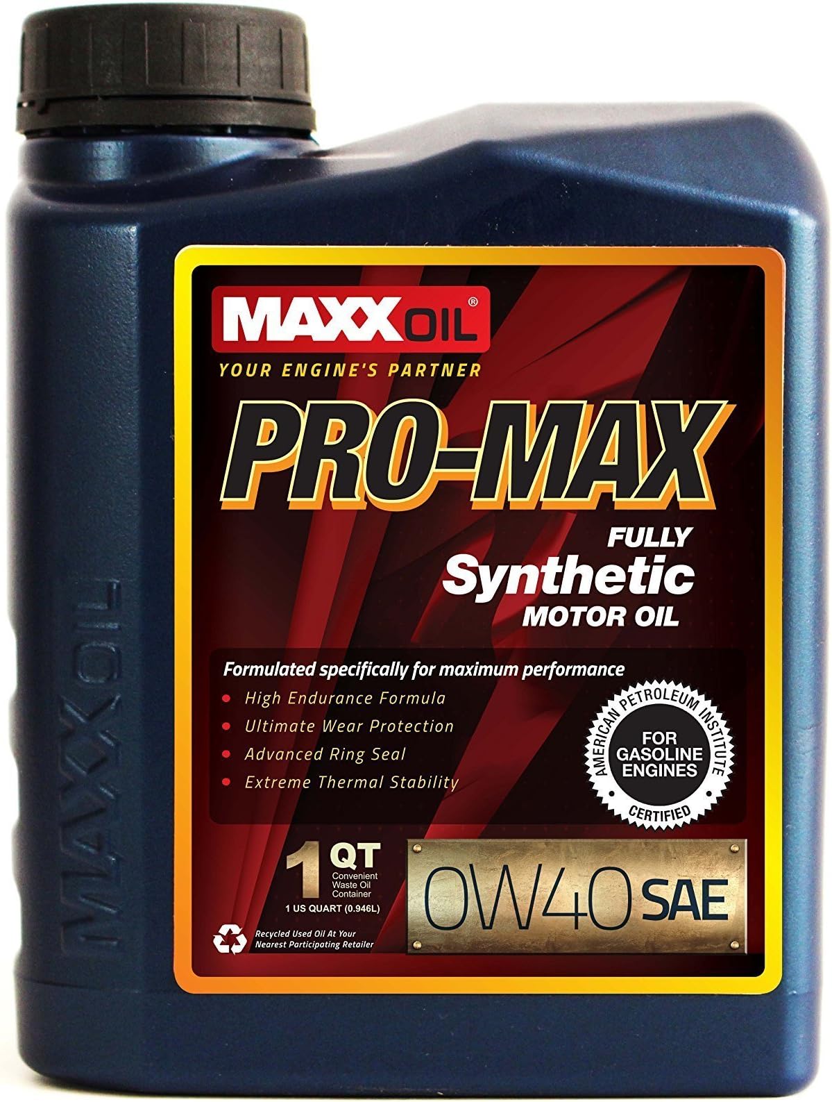 Maxx Oil Pro Max 0W-40 - Premium Synthetic Motor Oil - Not All Synthetics are The Same - 1 Quart