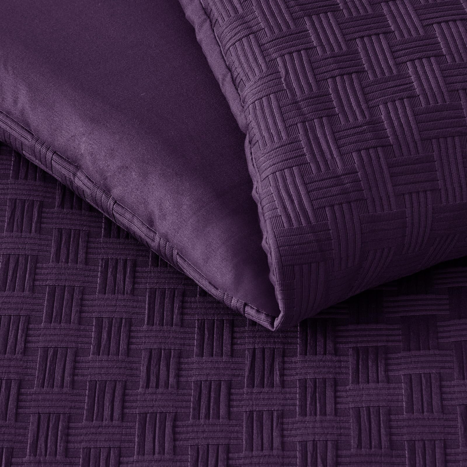 Whale Flotilla Couette 300GSM en Microfibre, 220 x 240 cm | Couette Chaude et Douce pour Lit 2 Personnes, Respirante, Confortable pour 4 Saisons, Violet