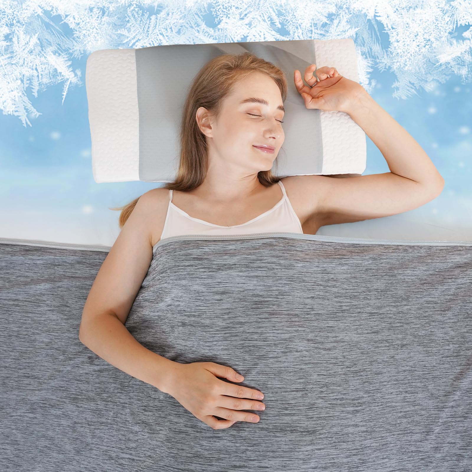 QUTOOL Cooling Blanket for Night Sweats Lightweight Single-sided Cool Design,Cool blanket ...