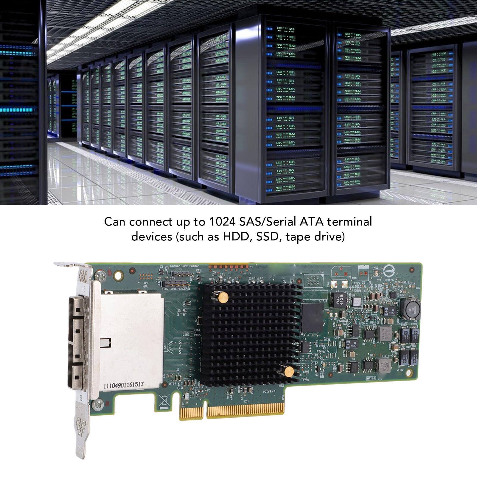 Adattatore Bus Host LSI SAS 9207-8e, 8 Porte Esterne PCIe 3.0 X8 SAS SATA a Basso Profilo con modalità IT, 2 X SFF-8088, per Linux, VMware, FreeBSD