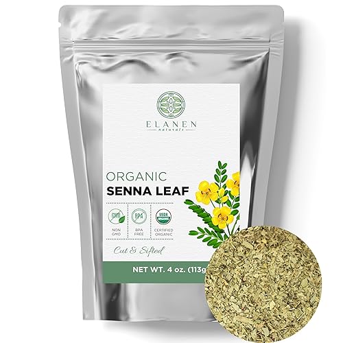 Miniatura 1 de Hoja de sena orgánica de 4 onzas 399oz té de sena orgánico certificado por USDA hojas de senna orgánicas hierba de senna senna alejandrina folium