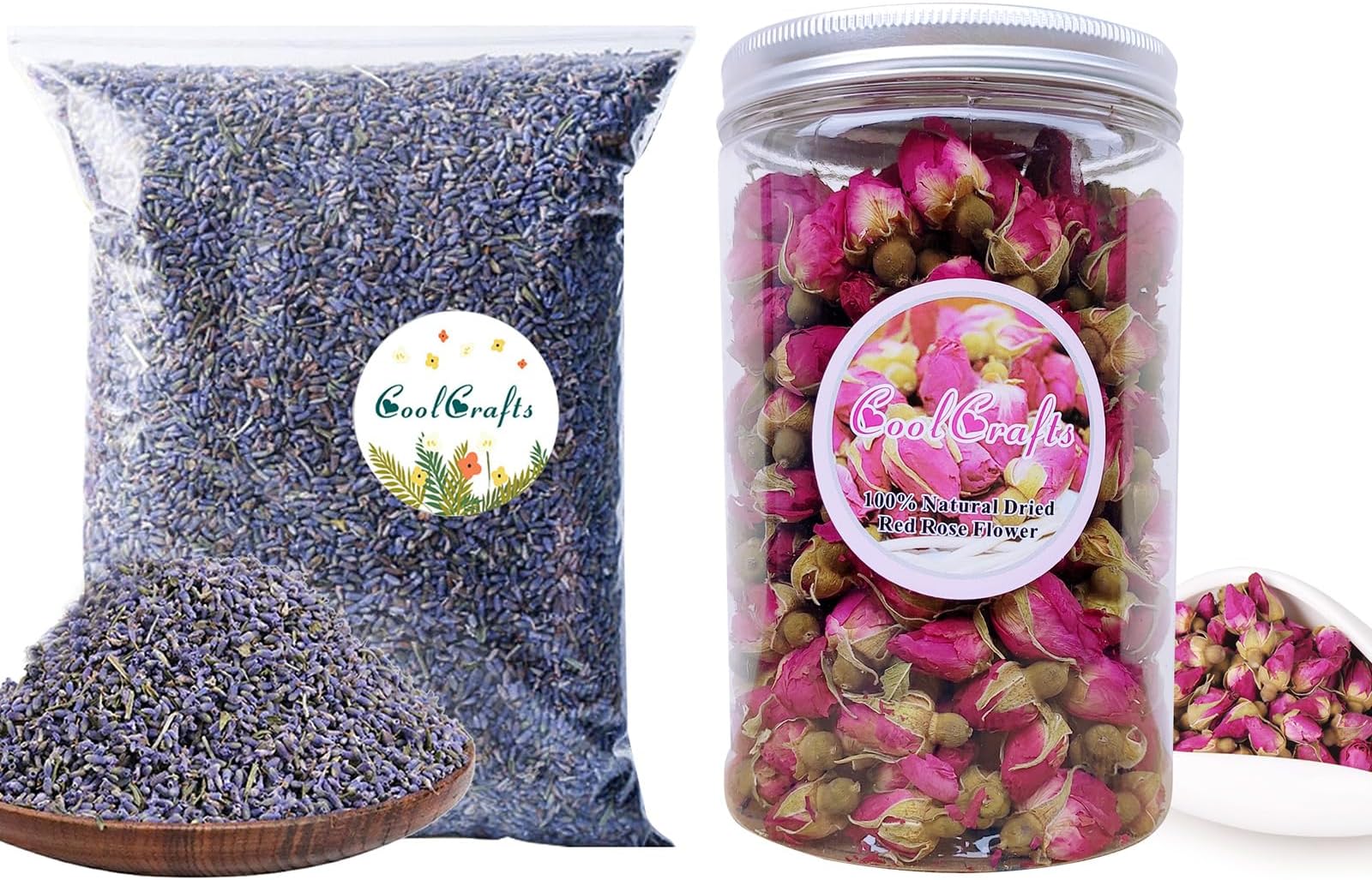 CoolCrafts Dried Lavender Flowers (1/2 Pound),