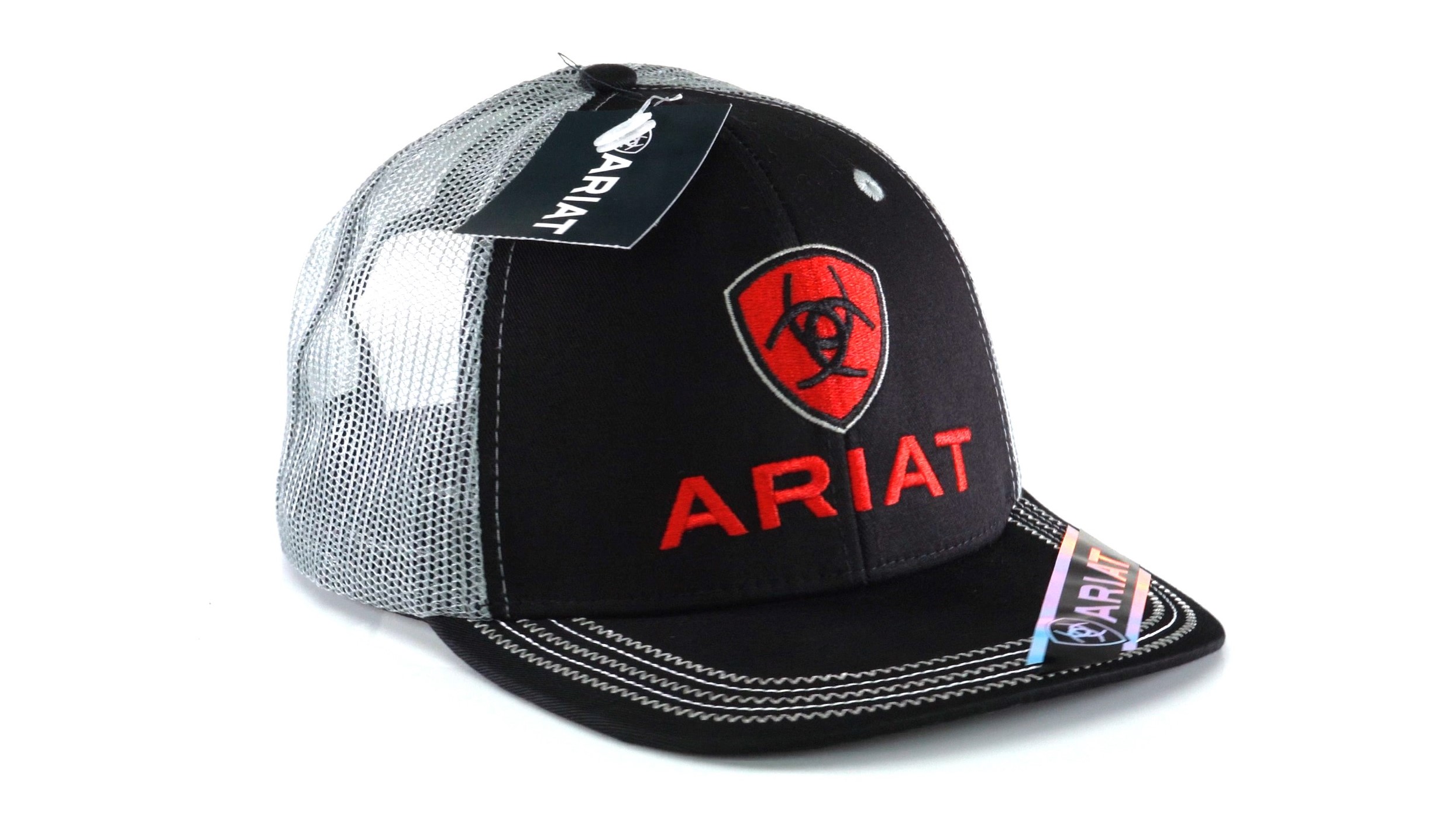 ARIAT Rumblin Logo Cap Black/Gray One Size at Amazon Men's