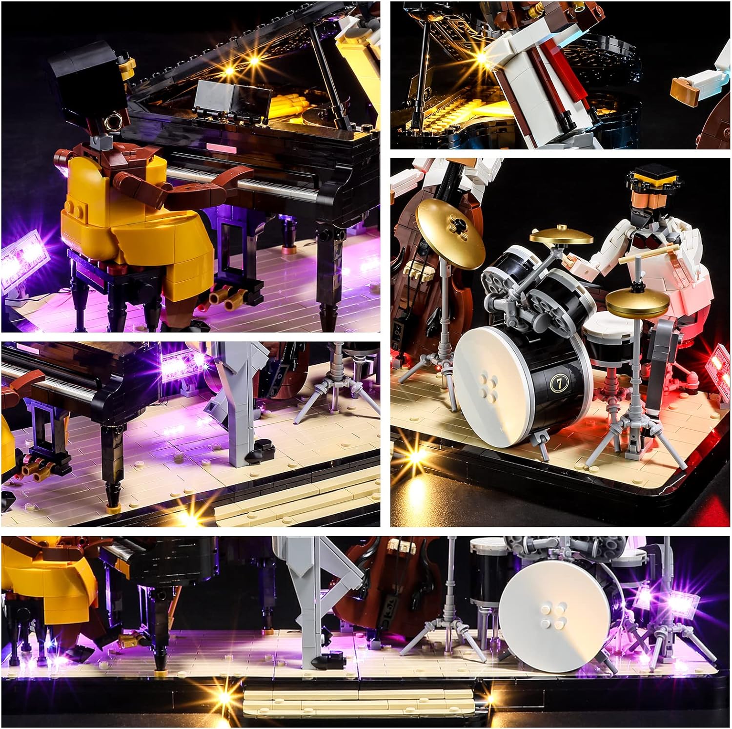 YEABRICKS LED Light for Lego 21334 Ideas Jazz Quartet Building Blocks Model (Lego Set NOT Included)