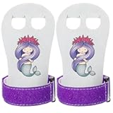Threan Gymnastics Bar Grips Gymnastics Athletic Gloves for Girls Kids Youth Yoga Bars Lifting Gym Home&comma; Mermaid Style
