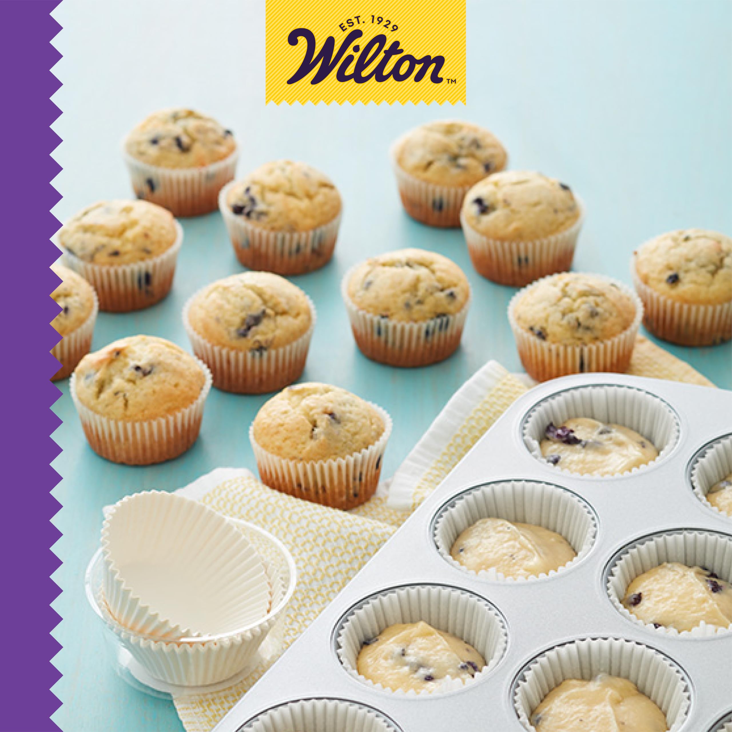 Wilton Contenitore Per Trasportare Cupcakes – Porta Muffin Oblungo Da 12 Standard O 24 Mini – Ideale Per Torte E Dolci – Dimensioni 43x33x2 Cm
