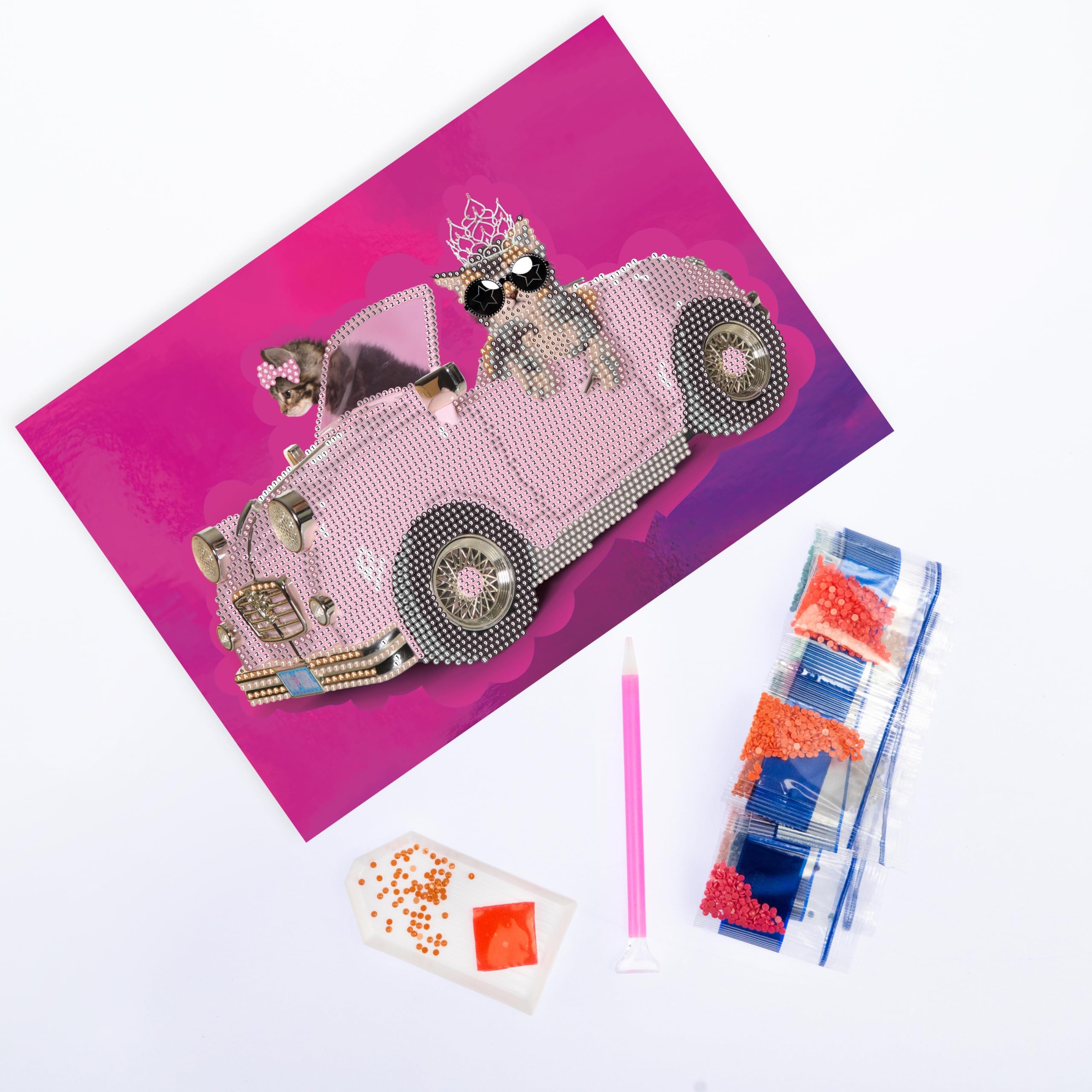 DIAMANTINY Diamond Painting Pets Kit – Mit 3000+ 3D-Steinen, 21x29,5 Cm | Malen Nach Zahlen Mit Glitzersteinen, Sub-Motiv