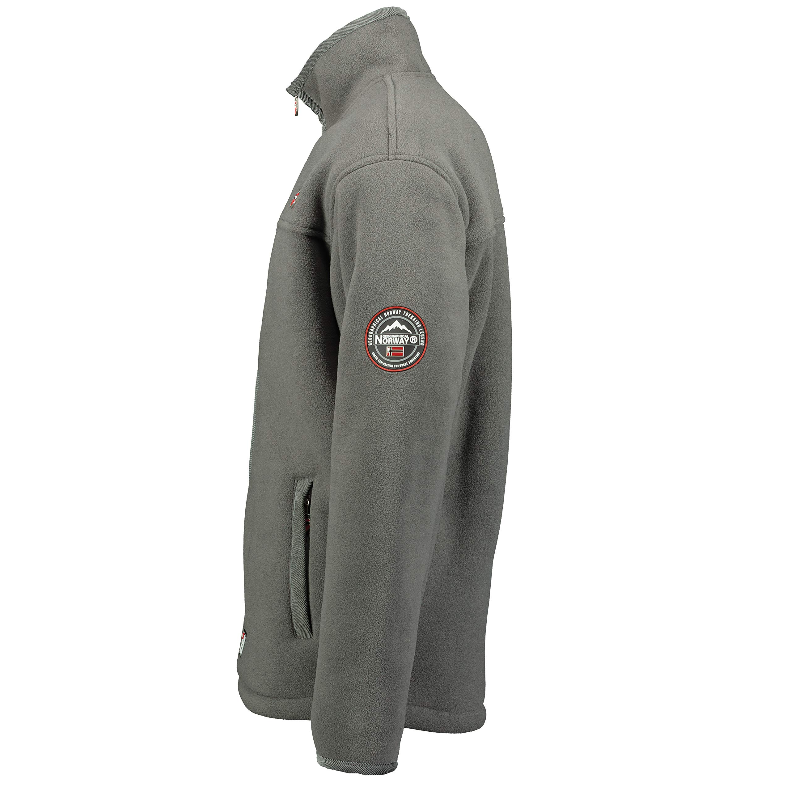 Geographical Norway Herren Winterjacke Polar Fleece Jacke Teddyfutter Zip Pockets Embro & Patches