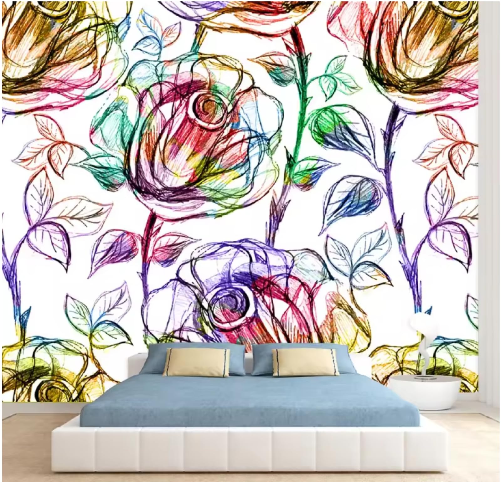 Tapety ścienne wystrój domu tapeta salon kwiat kwiat róża obraz mural tapeta 3D, 430 x 300 cm