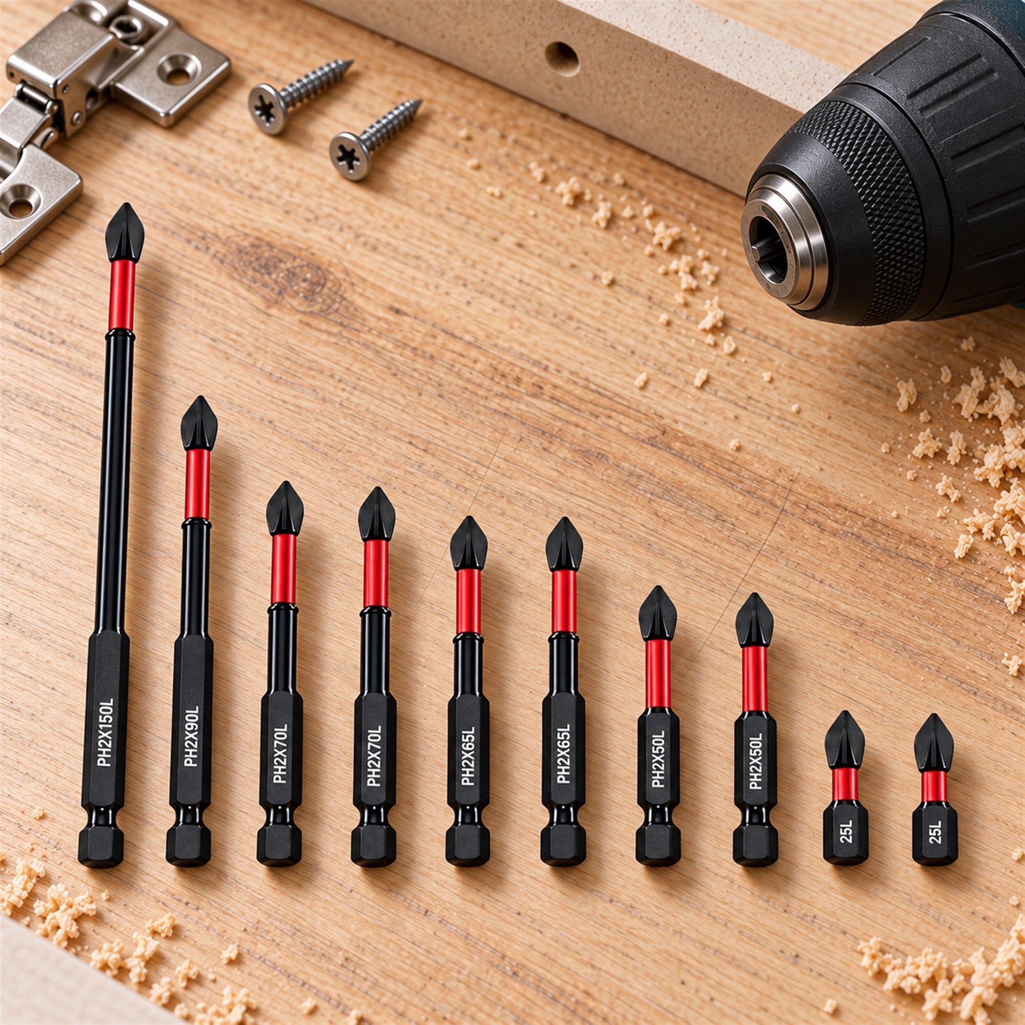 Tungsten Steel Cross Head Screwdriver Bits for Home Repair and DIY Assembly, Fastening Accessories for Workshop Use