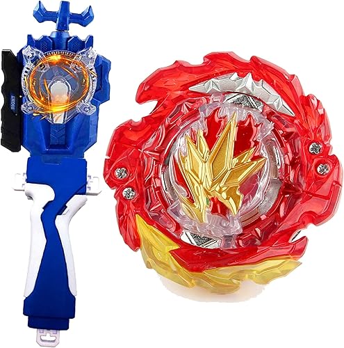 Miniatura 48 de Metal Fusion Games Blade Toy Set Sparking Launcher Grip Bey Battling Top Burst Booster B-122 Starter Geist Fafnir.8'.Ab Left Right Launcher