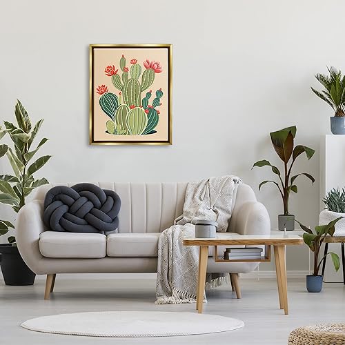 Miniatura 3 de Stupell Industries Whimsical Cactus Flower Vegetation Framed Floater Canvas Wall Art, Design by Ziwei Li