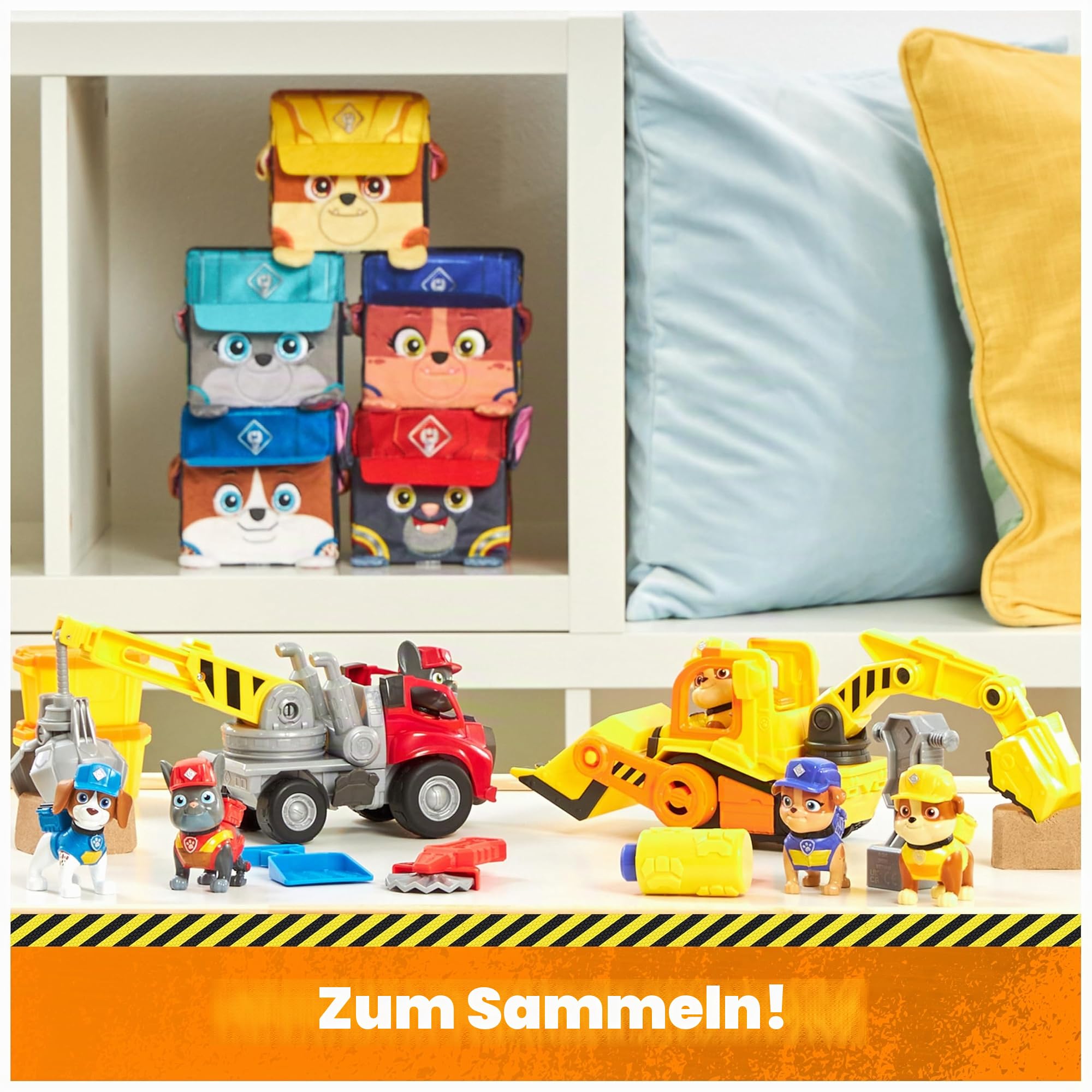Rubble & Crew Wheeler's Muldenkipper Konstruktionsspielzeug & Sammelfigur | Bewegliche Roller, kippbares LKW-Bett, Wheeler-Actionfigur, Rollenspiel, Kinderspielzeug, für Jungen und Mädchen ab 3 Jahren