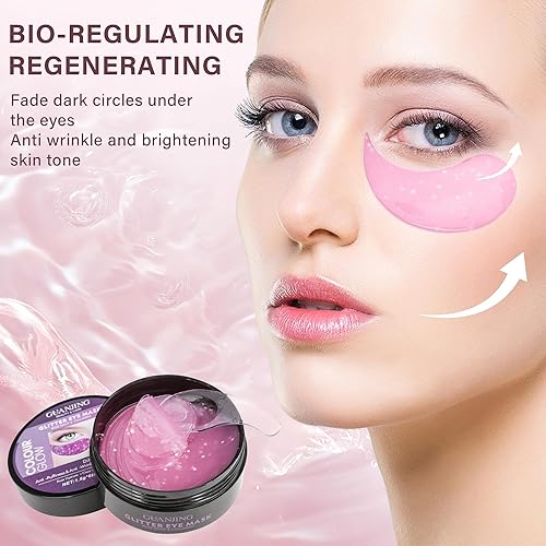 Miniatura 9 de Aero Zen Máscaras de tratamiento de ojos de oro de 24 quilates, 120 unidades, máscara de ojos de oro puro antienvejecimiento colágeno ácido