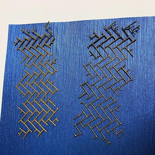 Miniatura 5 de Troqueles de corte de ladrillos irregulares, red de pared de rejilla troquelada, plantillas de metal para plantillas de plantillas para álbumes de