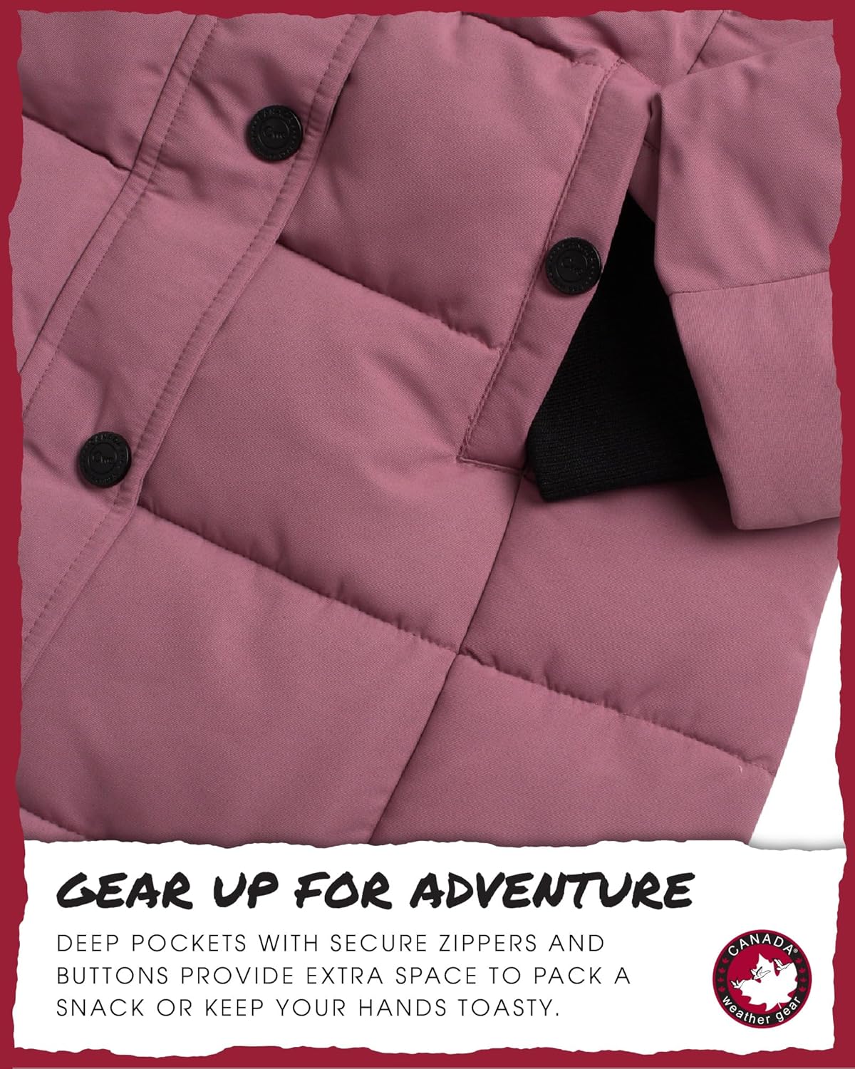 CANADA WEATHER GEAR Girls Winter Coat - Stadium Length Wind & Water Resistant Quilted Puffer Parka Kids Insulated Outerwear