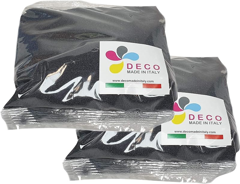 Arena de Colores para Decoraciones. 0,3/0,7 mm. Paquete de 2 kg. (Negro)