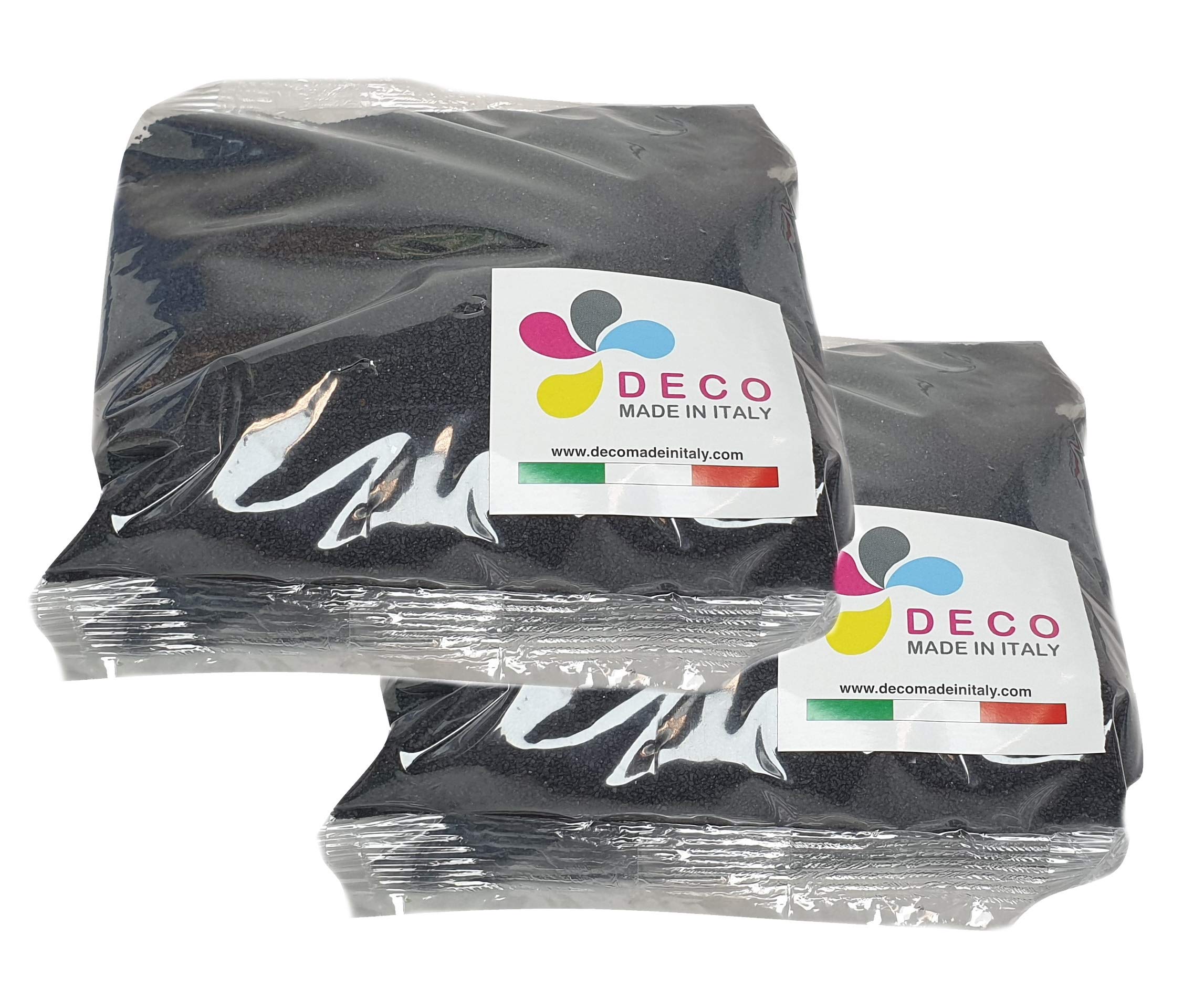 Arena de Colores para Decoraciones. 0,3/0,7 mm. Paquete de 2 kg. (Negro)