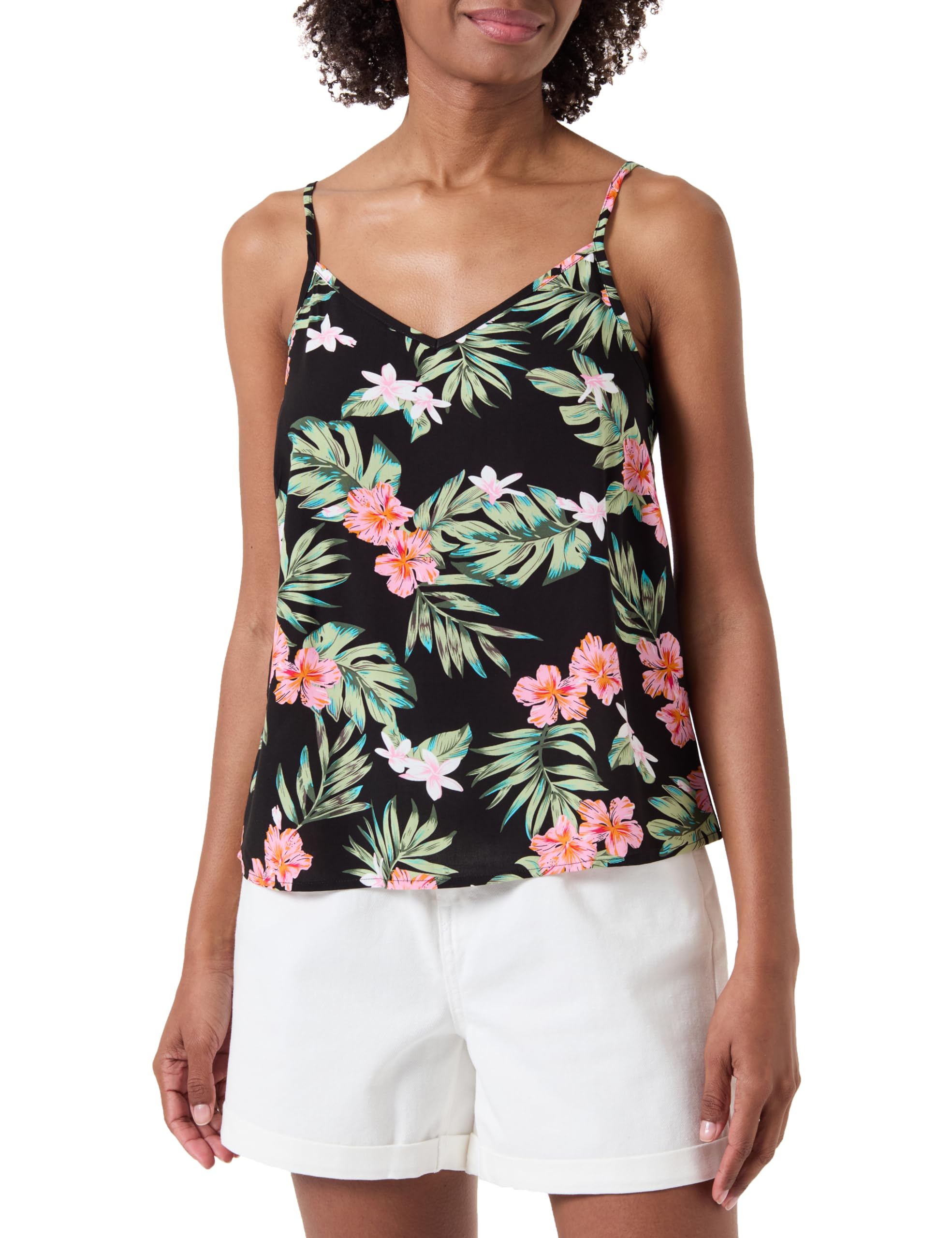 ONLY Onlnova Life Vis Paris Singlet AOP, Black, 8